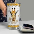 thumbnail image 6 of Giraffe Tumbler 20oz Jewelry Drawings Stainless Steel Insulated Tumblers Gifts for Women Girls Teen Coffee Travel Mug Cup Gift for Birthday Christmas, 6 of 7