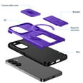 thumbnail image 2 of Decase Magnetic Case for Samsung Galaxy S25,Heavy Duty Dual-Layer PC+TPU Hybrid Rugged Shockproof Cover w/ Slide Lens Cover & Kickstand,Wireless Charging Compatible,Purple, 2 of 10
