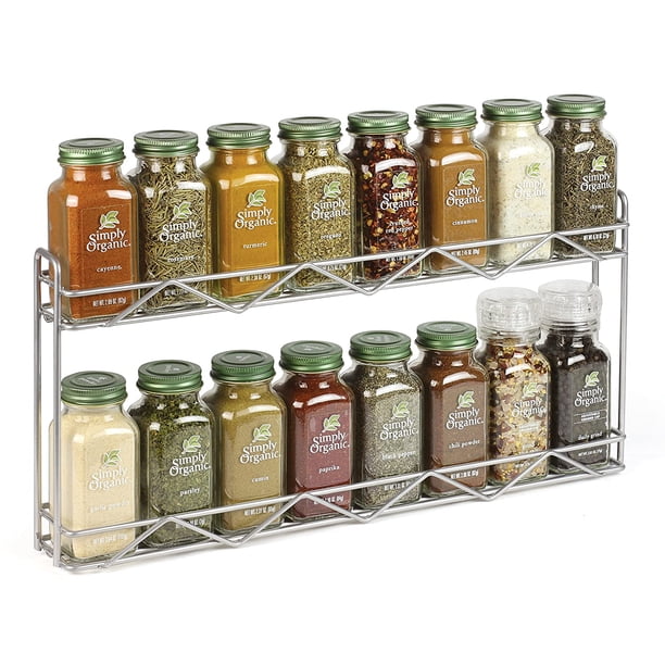 Simply Organic Filled Spice Rack, 10.63 Pound, Wall Mounted Only