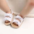 thumbnail image 1 of Baby Girls Sandals Stripe Solid Color Summer Flat Shoes Infant First Walkers, 1 of 9