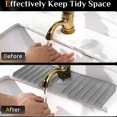 thumbnail image 4 of Silicone Faucet Handle Drip Catcher Tray，Kitchen Guard Silicone Faucet Sink Splash Guard, Sink Faucet Mat, 4 of 5