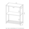 thumbnail image 2 of Furinno Étagères de Rangement Modernes à 3 Niveaux, Noyer Foncé, 2 of 3