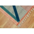 thumbnail image 6 of Casavani Hand Block Printed Cotton Dhurrie Blue Hallway Stair Runner Outdoor Rug 4x10 feet, 6 of 6