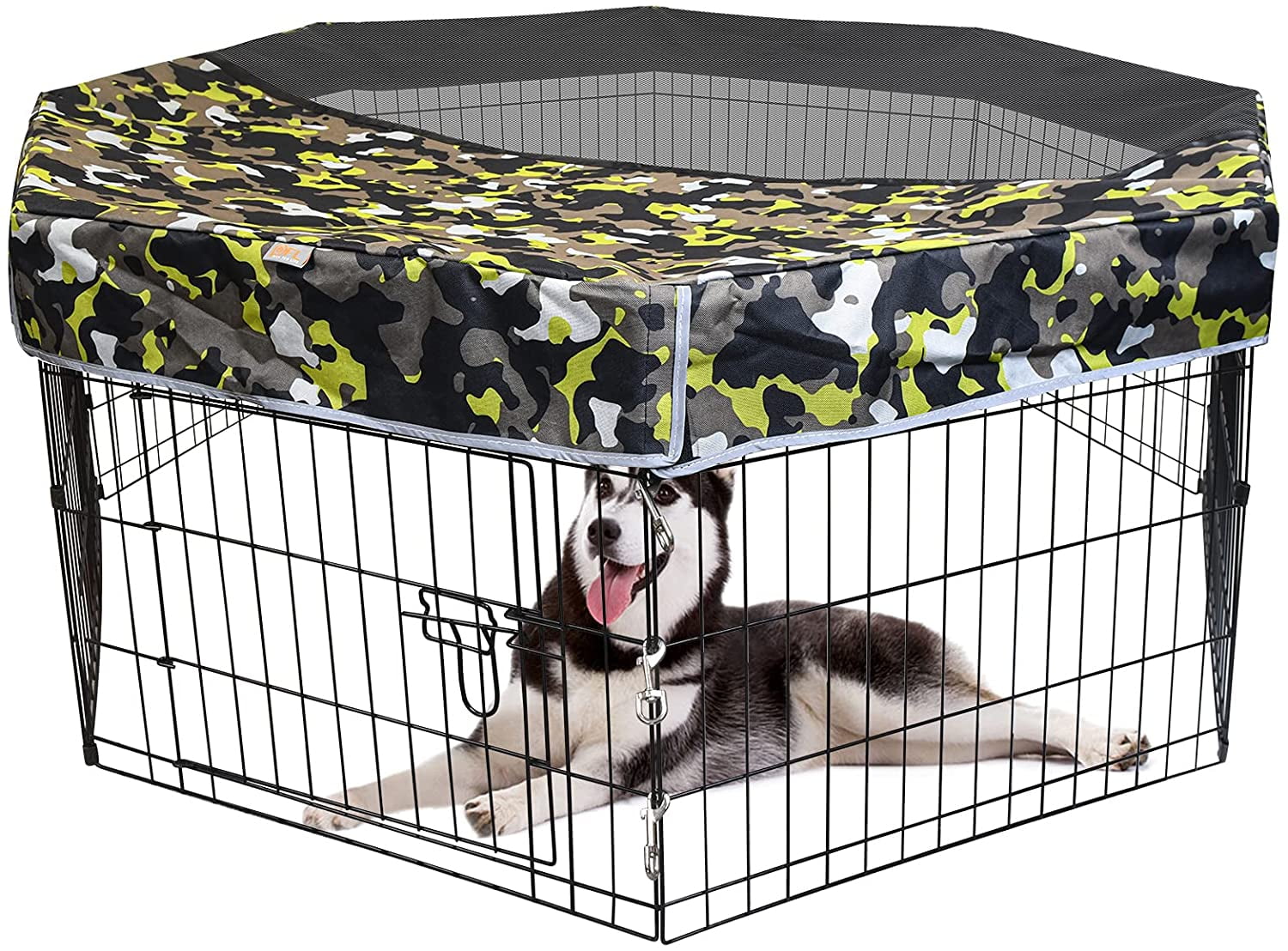Dog Playpen Mesh Top Cover Keeps Pet Secure and Prevent Escape, Sun Protection Shade Cover for