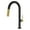 Black - Satin Brass, variant on Fine Fixtures Pull Down Single Handle Kitchen Faucet Satin Brass And Polished Chrome