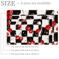 thumbnail image 2 of Red Watercolor Cherries on Black and White Checkers Small Area Rug, Non-Slip Door Mat Indoor Floor Mat, Washable Kitchen Rug Entrance DMat for Bedroom Living Room, 2 of 7