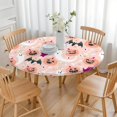 thumbnail image 3 of Halloween Ghosts Pumpkins and Bats Round Fitted Tablecloth with Elastic Edge,Dining Table Cover Waterproof,Outdoor Round Tablecloth for Camping,Dining,Indoor and Outdoor, 3 of 7