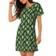 thumbnail image 2 of Easygdp Broccoli 3 Camisón de manga corta para mujer, informal, estampado, 2 of 6