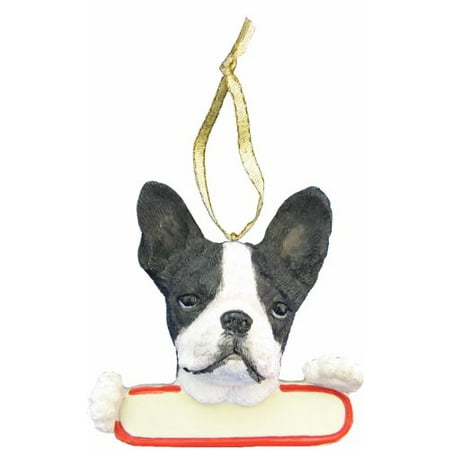 Boston Terrier Dog Ornament - Boston Terrier Dog Santa's Pal Christmas Ornament