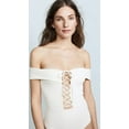 thumbnail image 3 of L*Space CREAM Ridin' High Anja Lace-Up Bandeau One Piece Swimsuit, US 12, 3 of 9
