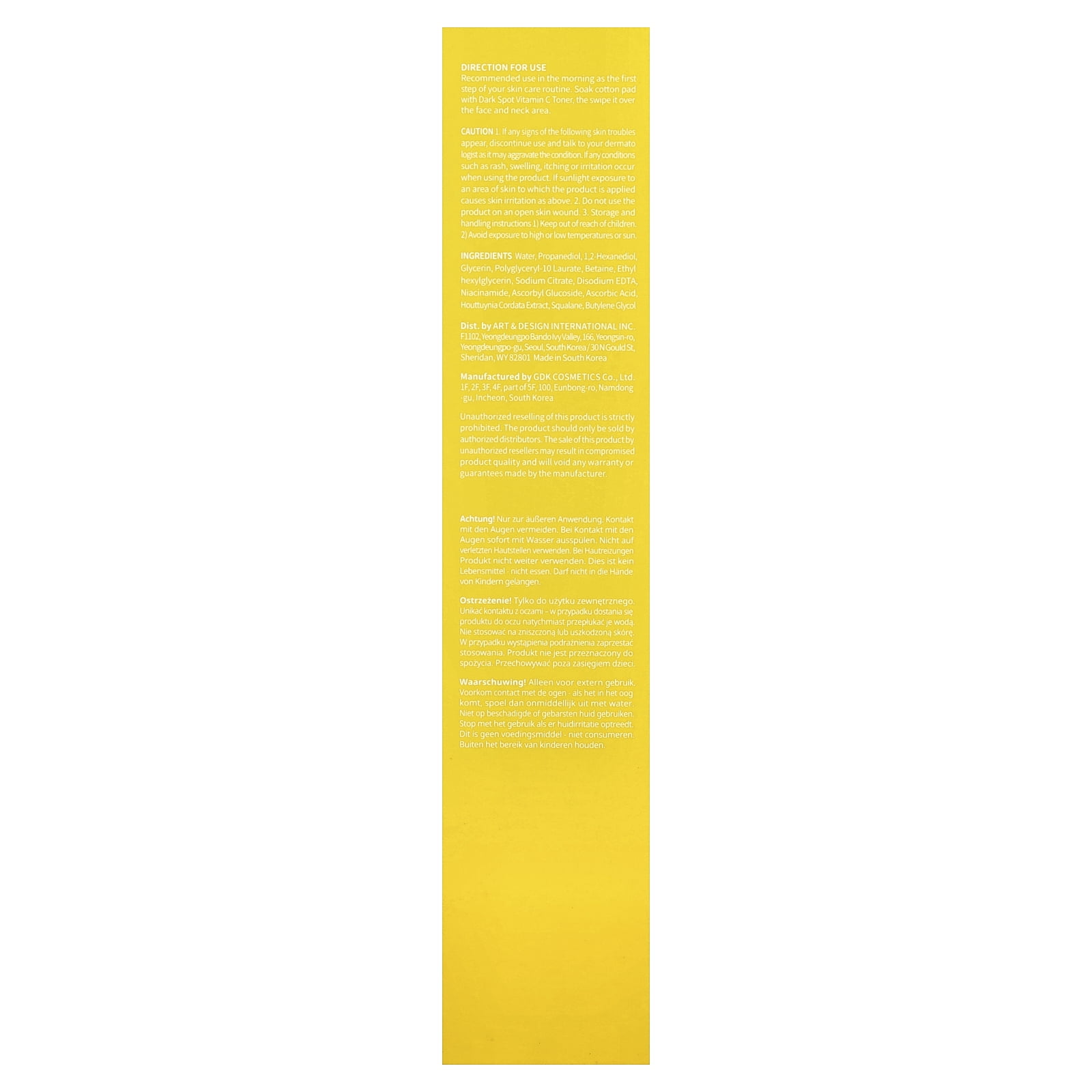 OOTD Beauty Vitamin C Brightening Face Toner for Even Skin Tone, 8.45 fl oz