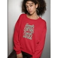 thumbnail image 2 of Eco Friendship Quote Sweatshirt Women -Image by Shutterstock, Female Small, 2 of 4