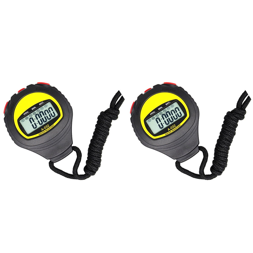 Pack of 2 Stopwatch Digital Training Waterproof Timer Swimming Stop