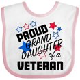 thumbnail image 3 of Inktastic Proud Granddaughter of a Veteran Veterans Day Girls Baby Bib, 3 of 4