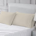 thumbnail image 5 of 100% Cotton Egyptian Standard Pillowcases, 1000 Thread Count Soft, Silky & Breathable 2-Piece Set Ivory by Aireolux, 5 of 9