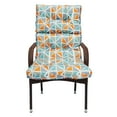 thumbnail image 3 of FOCUSSEXY Polyester Outdoor Chaise Lounge Cushion - Set of 4, Triangle Pattern + Sunflower, 3 of 7