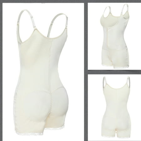 

SLIMBELLE Women s Seamless Body Briefer Full Body Shaper Open Bust Bodysuit with Firm Tummy Control Shapewear