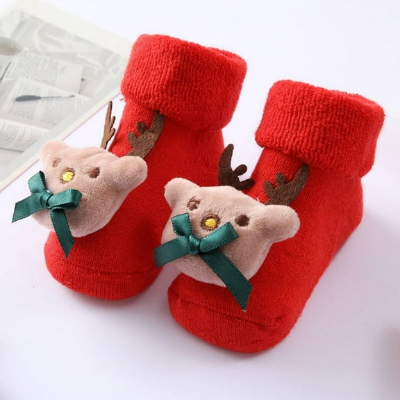 Boy and Girls 3D Cartoon Anti-Skid Baby Booties Sock Slippers