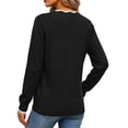 thumbnail image 4 of Fantaslook Color Block Sweaters for Women V Neck Pullover Lightweight Sweaters Long Sleeve Tops Fall Fashion Clothes, 4 of 7