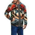 thumbnail image 2 of Saiise Mario F Mens Zip Up Hoodie Long Sleeve Full-zip Hooded Sweatshirt Pullover With Kangaroo Pocket S-3XL, 2 of 6