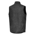 thumbnail image 3 of Men's Antigua Heather Black Georgia Bulldogs Fortune Full-Zip Vest, 3 of 3