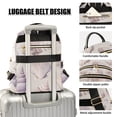 thumbnail image 3 of FORMRS Mini Backpack Purse for Women Quilted Travel Daypack Casual Shoulder Bag, Purple Watercolor Seashells, 3 of 7
