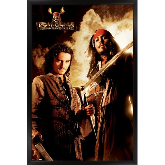 Disney Pirates of the Caribbean: Dead Man's Chest - Duo Wall Poster, 14.725" x 22.375", Framed