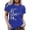 Blue, variant on Womens Tees Short Sleeve Crew Neck Print Comfort Beach Vacation Essentials,Black.L