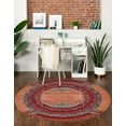 thumbnail image 4 of Rugs.com Hyacinth Collection Rug – 8 Ft Round Orange Medium Rug Perfect For Kitchens, Dining Rooms, 4 of 9