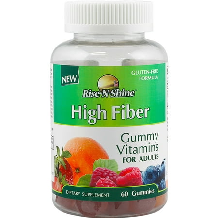 Rise-N-Shine haute teneur en fibres Gummy vitamines pour adultes suppléments alimentaires, 60 count