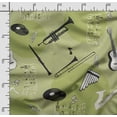 thumbnail image 2 of Soimoi Musical Instruments Print,Cotton Poplin, Sewing Fabric Sold by The Yard 42 Inch Wide,Sewing Craft Quilting/Quilt Making Fabric, Light Green, 2 of 5