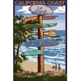 thumbnail image 3 of La Jolla, California, Destinations Sign (100% Cotton Tea Towel, Decorative Hand Towel, Kitchen and Home), 3 of 3