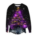 thumbnail image 4 of Enjoytime Womens Fall Fashion Sweatshirt Christmas Tree Printed Long Sleeve Crewneck Pullover Tops Xmas Holiday Lightweight Sweatshirts, 4 of 4