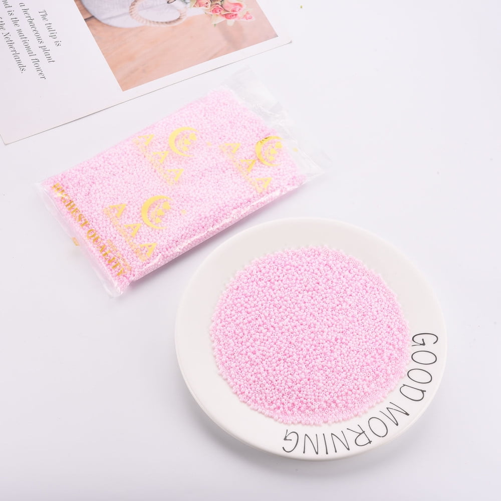 1Pound 8/0 Opaque Glass Seed Beads Round Hole Frosted Colours Round Pearl Pink 3~4x2~3mm Hole: 0.8mm about 15000pcs/Pound