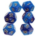 thumbnail image 3 of 10 dados poliédricos de 12 caras D12 para juegos de mesa de Dungeons and Dragons Azul púrpura, 3 of 7