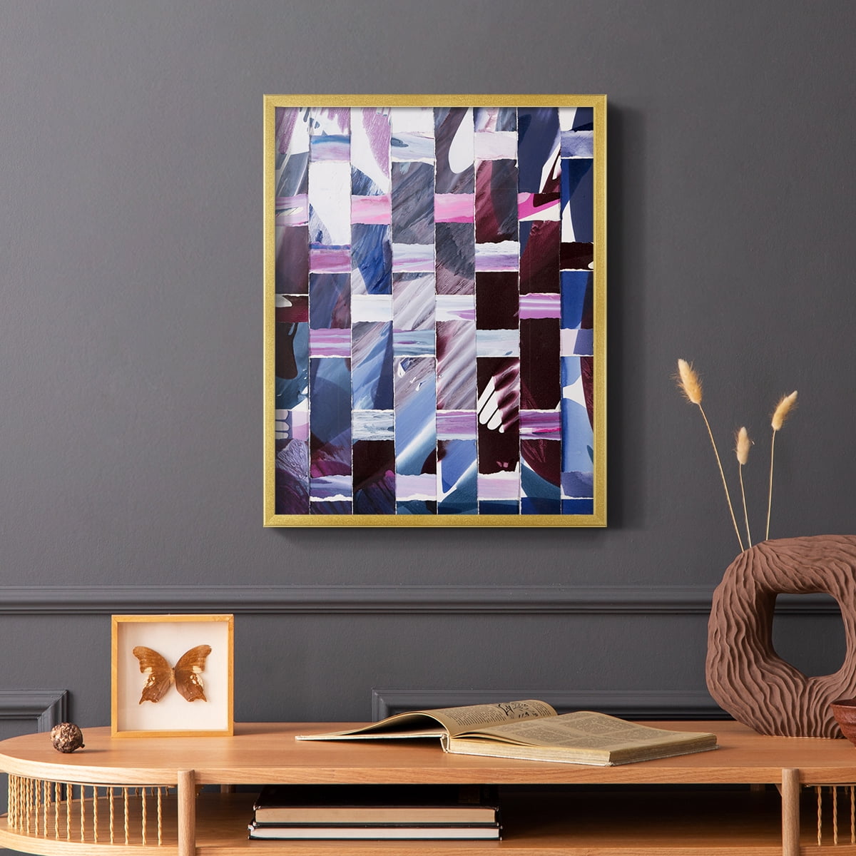 Dream Portals Framed Print in Gold Solid Wood Framed Print No Nail Hanging