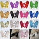thumbnail image 3 of Zhuge Guantes de satén, guantes cortos para mujer, guantes de princesa, para mujeres, niñas, novias, bodas, ópera, banquetes, fiestas de disfraces, dorados, 3 of 4