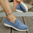 thumbnail image 5 of Blue Ladies Fashion Solid Color Shallow Mouth Loafers For Spring Casual Outdoor Indoor Comfort Footwear With Slip-On Design And Lightweight Construction, 5 of 9