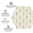 thumbnail image 4 of Bingfone Vintage White And Gold Geometry Leather Drinks Coasters with Set of 6,Suitable for Home Kitchen,Coffee Cup Coasters Home Gift, 4 of 9