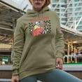 thumbnail image 2 of Fall in Love with You, Skeleton Couple, Retro Checkerboard, Valentine's Day Gift, Sand Hooded Sweatshirt or Hoodie, Medium, 2 of 5