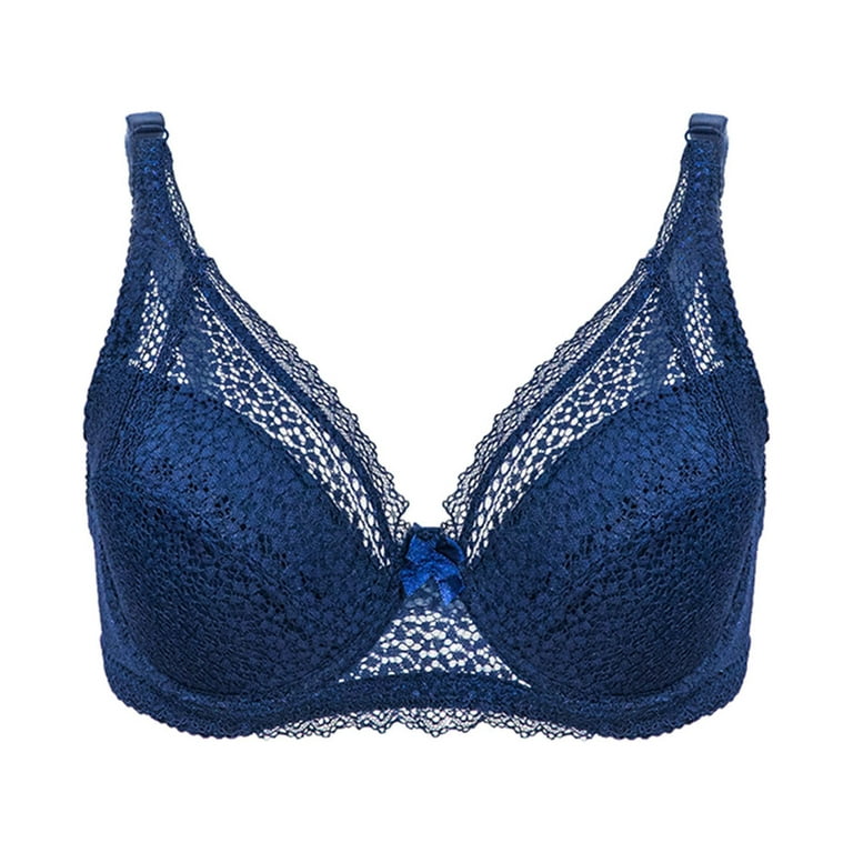 Womens Bras Comfortable Women Full Cup Thin Underwear Small Bra Plus Size  Adjustable Lace Bra Cover B D Cup Large Size Lace Bras Fashion 