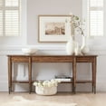 thumbnail image 2 of Beaumont Lane 2-Drawer Traditional Wood Console Table with Shelf in Brown, 2 of 10