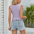 thumbnail image 3 of WBQ Women's Crop Tops Sleeveless Summer Slim Fit Tops Popcorn Crop Tank Top Cami Vest Shirt, 3 of 6
