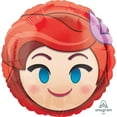 thumbnail image 2 of Little Mermaid Ariel Emoji Foil Balloon 18" ( Each ), 2 of 2