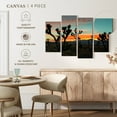 thumbnail image 4 of Elephant Stock Joshua Tree National Park Sunset Wall Art - Horizontal Multi Panel Canvas - Living Room Wall Decor - Places Multi Panel - Blue And Orange Decor - 24" x 14", 4 of 4