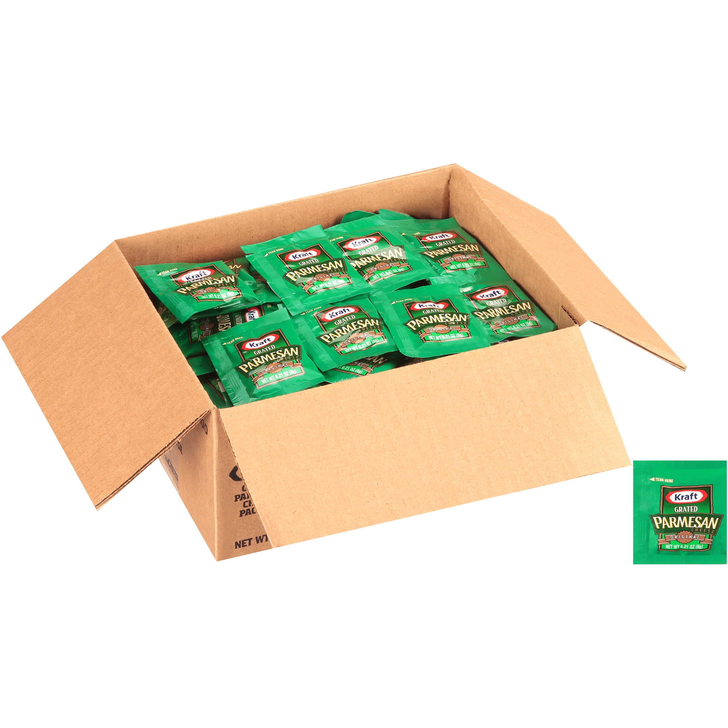 Kraft Parmesan Grated Cheese Single Serve Packets, 200 ct Casepack
