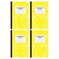 thumbnail image 2 of 4 Pcs Composition Notebook, Wide Ruled Composition Book, Marble Composition Notebooks for Note Taking, 30 Sheets/60 Pages, Hard Cover, Sewn Binding, Classroom Must Haves, Office Supplies, Yellow, 2 of 8