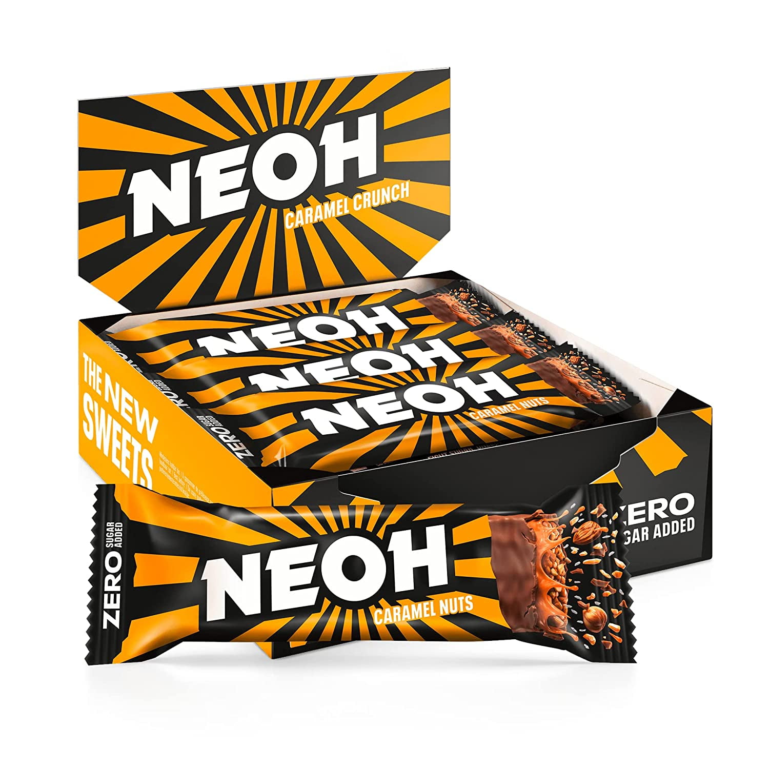NEOH Vegan Keto Low Carb Protein Candy Bar Caramel Nut 2 Packs of
