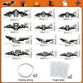 thumbnail image 2 of Glow In The Dark Bat Halloween Hanging Decoration – Green Light Bat Shape Nighttime Décor Big Wall Stickers Board Wall Sticker Wall Stickers Preppy Wall Plug Sticker Inspirational Wall Decals for, 2 of 3