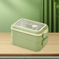 thumbnail image 4 of Kids Cream Style Lunch Box with Rice Artifact Separated Leakproof (Yellow), 4 of 6
